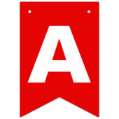 赤と黒のハッピーバースデー バンティングフラッグ (第3の旗)