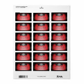 赤と黒のハロウィンのマッ結婚チングのアドレス ラベル (フルシート)