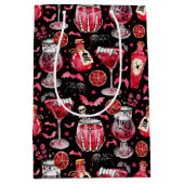 赤と黒のハロウィーンカクテルとポーション ミディアムペーパーバッグ (正面)