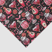 赤と黒のハロウィーンカクテルとポーション 薄葉紙 (詳細)