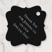 赤と黒のハートゴシック結婚式の引き出物ラベル フェイバータグ (裏面)