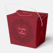 赤と黒のハートゴシック結婚式の引き出物 フェイバーボックス (裏面サイド)