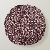 赤と黒のハートデザイン装飾用クッション ラウンドクッション (正面)