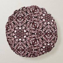 赤と黒のハートデザイン装飾用クッション