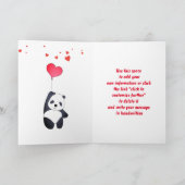 赤と黒のハートバレンタインデーのカード シーズンカード (内部)