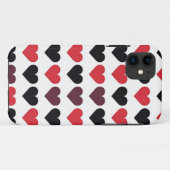 赤と黒のハートパターン Case-Mate iPhoneケース (裏面(横))