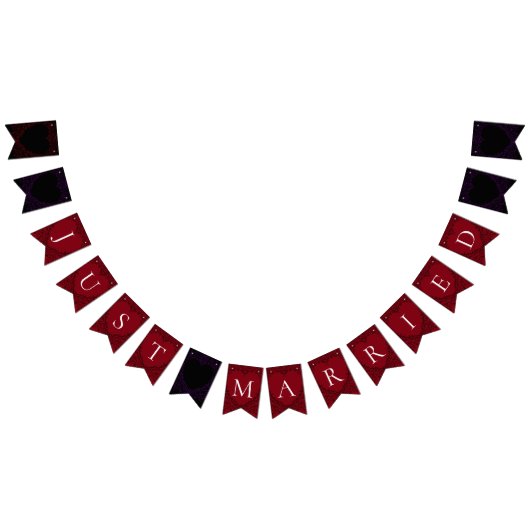 赤と黒のハート結婚のバンティング バンティングフラッグ (全)