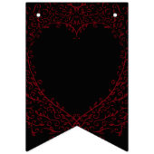 赤と黒のハート結婚のバンティング バンティングフラッグ (第1の旗)