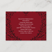 赤と黒のハート結婚ゴシックのエンクロージャカード エンクロージャーカード (正面)