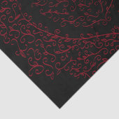 赤と黒のハート結婚ゴシックティッシュペーパー 薄葉紙 (詳細)
