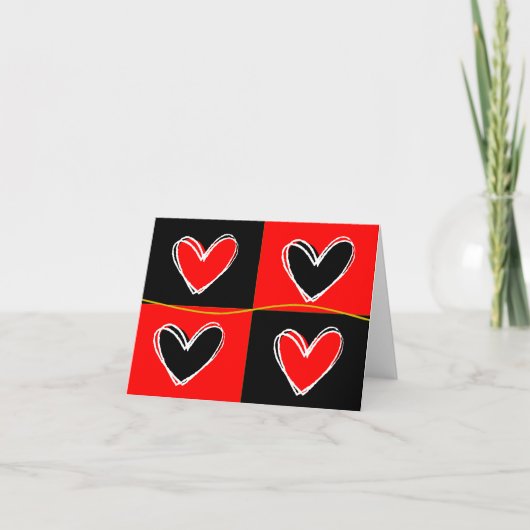 赤と黒のハート シーズンカード (正面)
