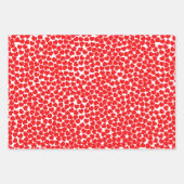 赤と黒のハート ラッピングペーパーシート (正面3)