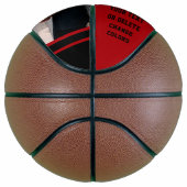 赤と黒のバスケットボール、フォトフルサイズまたはミニ バスケットボール (右)