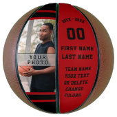 赤と黒のバスケットボール、フォトフルサイズまたはミニ バスケットボール (縦)