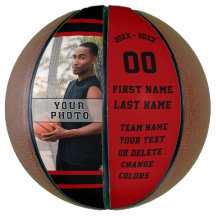 赤と黒のバスケットボール、フォトフルサイズまたはミニ