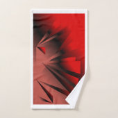 赤と黒のバスタオオルセット バスタオルセット (ハンドタオル)