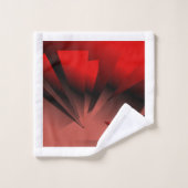 赤と黒のバスタオオルセット バスタオルセット (ウォッシュタオル)