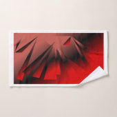 赤と黒のバスタオオルセット バスタオルセット (ハンドタオル)