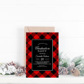 赤と黒のバッファローのプレイド 招待状