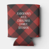 赤と黒のバッファローのプレイド 缶クーラー (裏面)