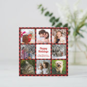 赤と黒のバッファローの8枚の写真をカスタムチェック シーズンカード (スタンド正面)