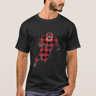 赤と黒のバッファローはアメリカンフットボールのチャリ Tシャツ
