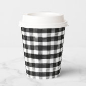 赤と黒のバッファローチェックそり及びパッケージ 紙コップ (裏面)