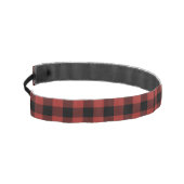 赤と黒のバッファローチェックのプレイド アスレチックヘッドバンド (左)
