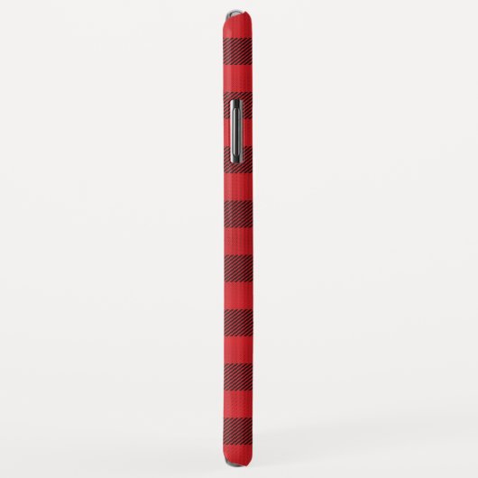 赤と黒のバッファローチェックパーソナライズされたiPhoneケース Case-Mate iPhoneケース (裏面/右)