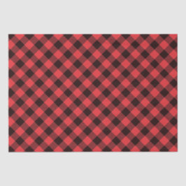赤と黒のバッファローチェック 薄葉紙
