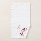 赤と黒のバッファロープレイドのホリーベリー バスタオルセット (ハンドタオル)