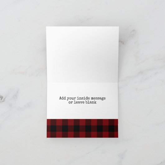 赤と黒のバッファロープレイドサンキューカード サンキューカード (内部)