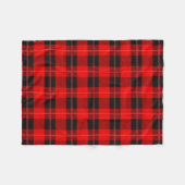 赤と黒のバッファロープレイドパターン フリースブランケット (正面(横))