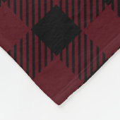 赤と黒のバッファロープレイドパターン フリースブランケット (角)