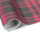 赤と黒のバッファロープレイドホリデークリスマス ラッピングペーパー (ロールコーナー)