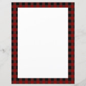 赤と黒のバッファロープレイド素朴ビジネス紙 (裏面)