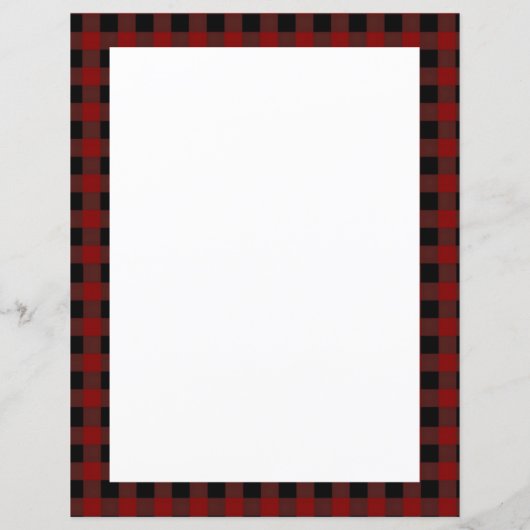 赤と黒のバッファロープレイド素朴ビジネス紙 (裏面)