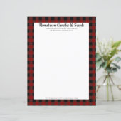 赤と黒のバッファロープレイド素朴ビジネス紙 (スタンド正面)