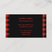 赤と黒のバッファロープレイド 名刺 (正面)