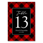 赤と黒のバッファロー格子  テーブルナンバー (裏面)