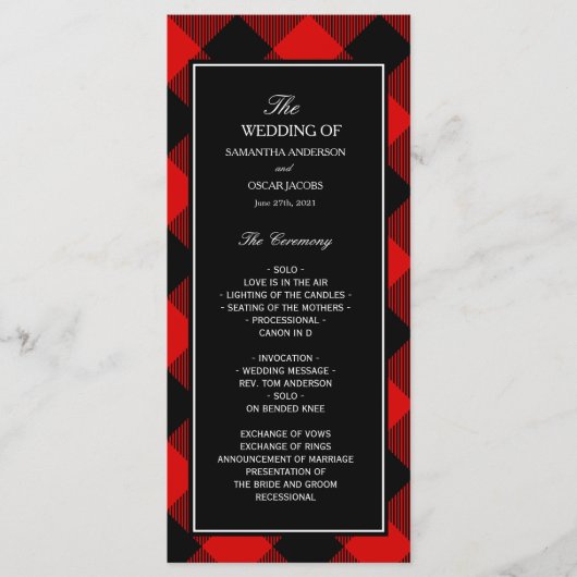 赤と黒のバッファロー格子 メニュー (正面)