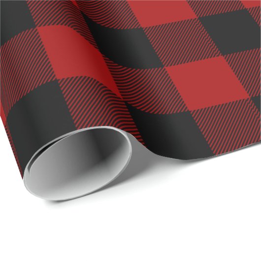 赤と黒のバッファロー・プレイド ラッピングペーパー (ロールコーナー)