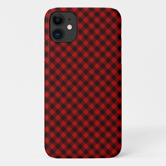 赤と黒のバッファ素朴ロープレイドiPhoneケース Case-Mate iPhoneケース (裏面)