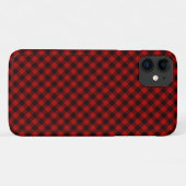 赤と黒のバッファ素朴ロープレイドiPhoneケース Case-Mate iPhoneケース (裏面(横))
