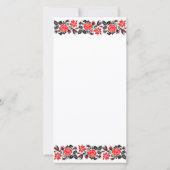 赤と黒のバラのクロスステッチパターン (裏面)