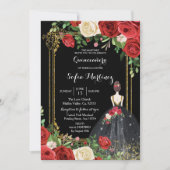 赤と黒のバラのミス・キンセ・招待状 招待状 (正面)