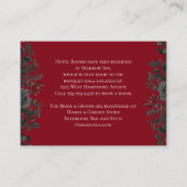 赤と黒のバラゴシック結婚のエンクロージャカード エンクロージャーカード (裏面)