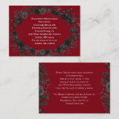 赤と黒のバラゴシック結婚のエンクロージャカード エンクロージャーカード (正面/裏面)