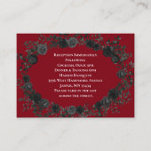 赤と黒のバラゴシック結婚のエンクロージャカード エンクロージャーカード (正面)