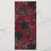 赤と黒のバラゴシック結婚のメニュー メニュー (裏面)